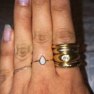 vintage dome 18k gold gypsy set solitaire diamond ring erica weiner acquired